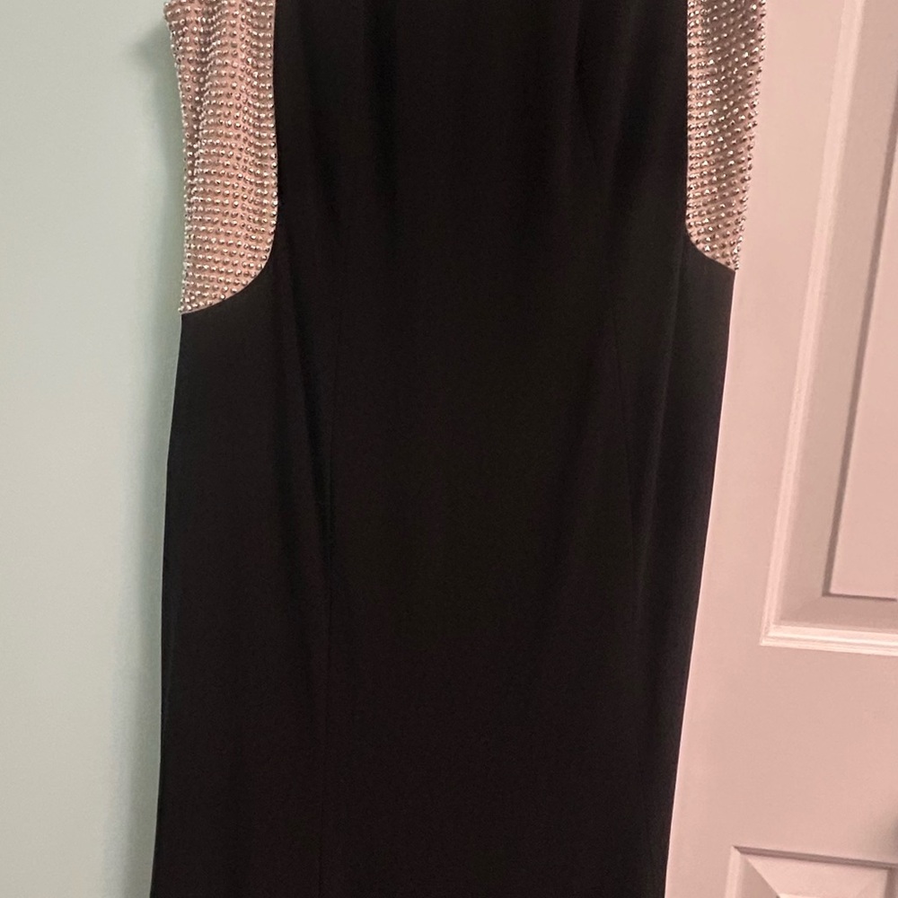 XSCAPE Black Rhinestone Embellished Evening Gown Formal/Mother of the Bride